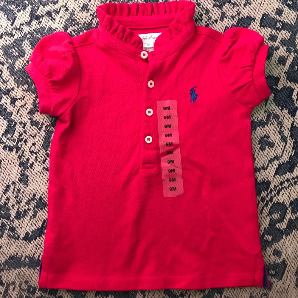 Hot pink RL polo tee